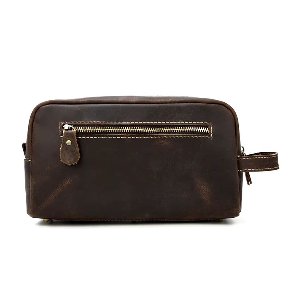 trousse de voyage en cuir stylée pour homme