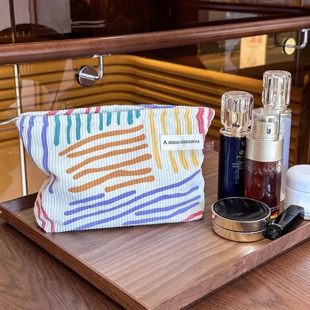 accessoire de beauté velours rayé