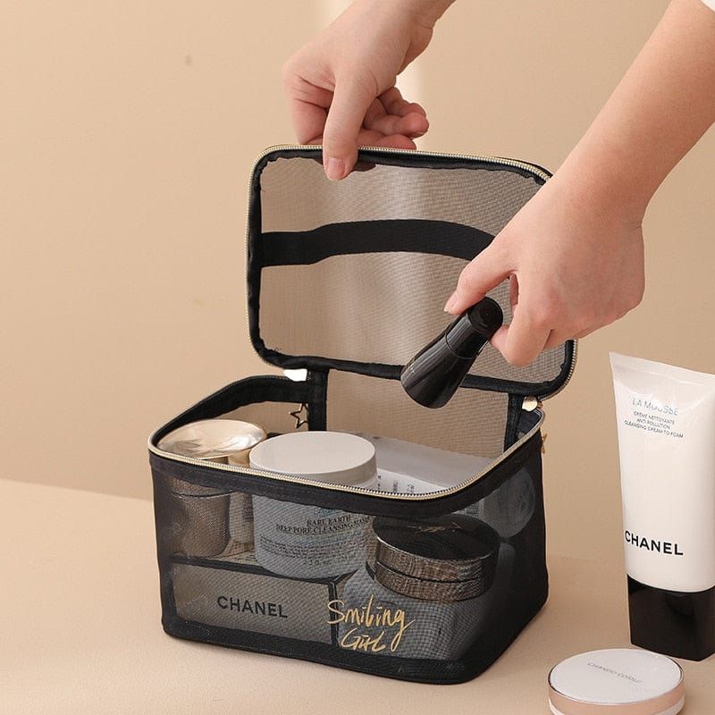 trousse de toilette transparente pour femme