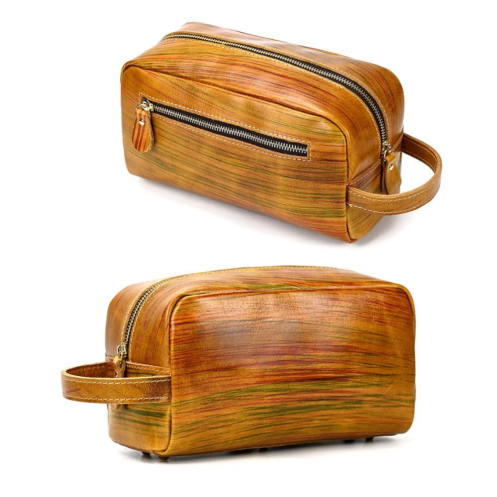 trousse de rangement en cuir élégant
