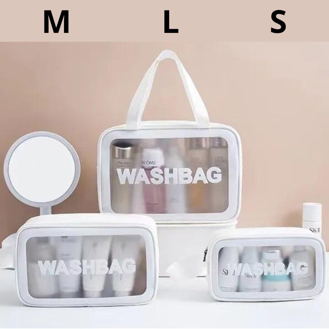 sac de rangement transparent pour cosmétiques