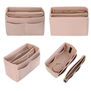 Trousse De Toilette Beige Compartiment Sans Fermeture Tendance Femme