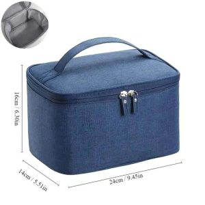 trousse de toilette bleue voyage en avion homme