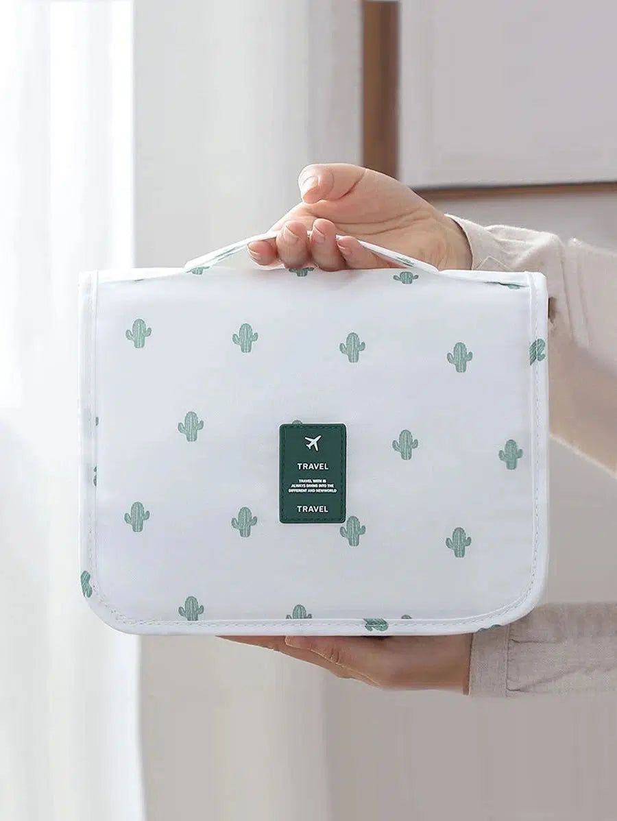 trousse de voyage femme en toile cactus