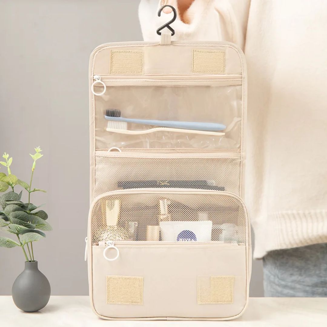 trousse de voyage avec plusieurs compartiments