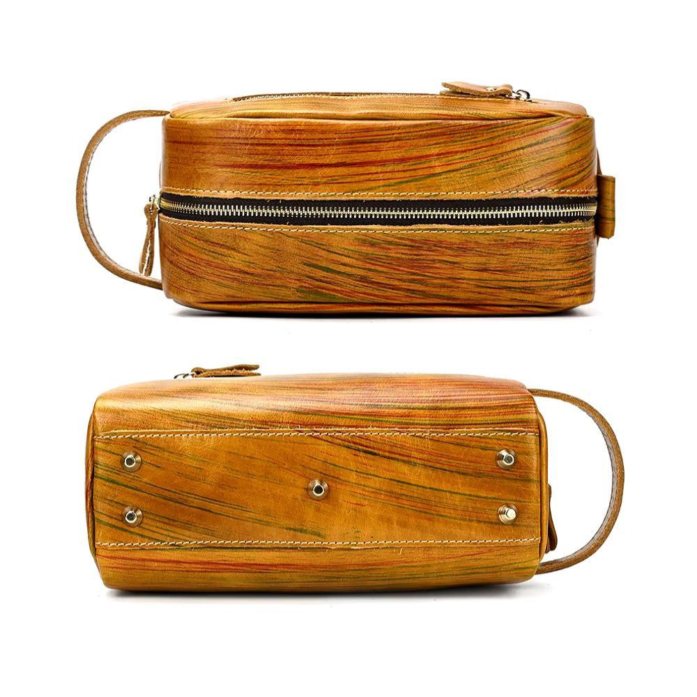 trousse de toilette cuir artisanal pour homme