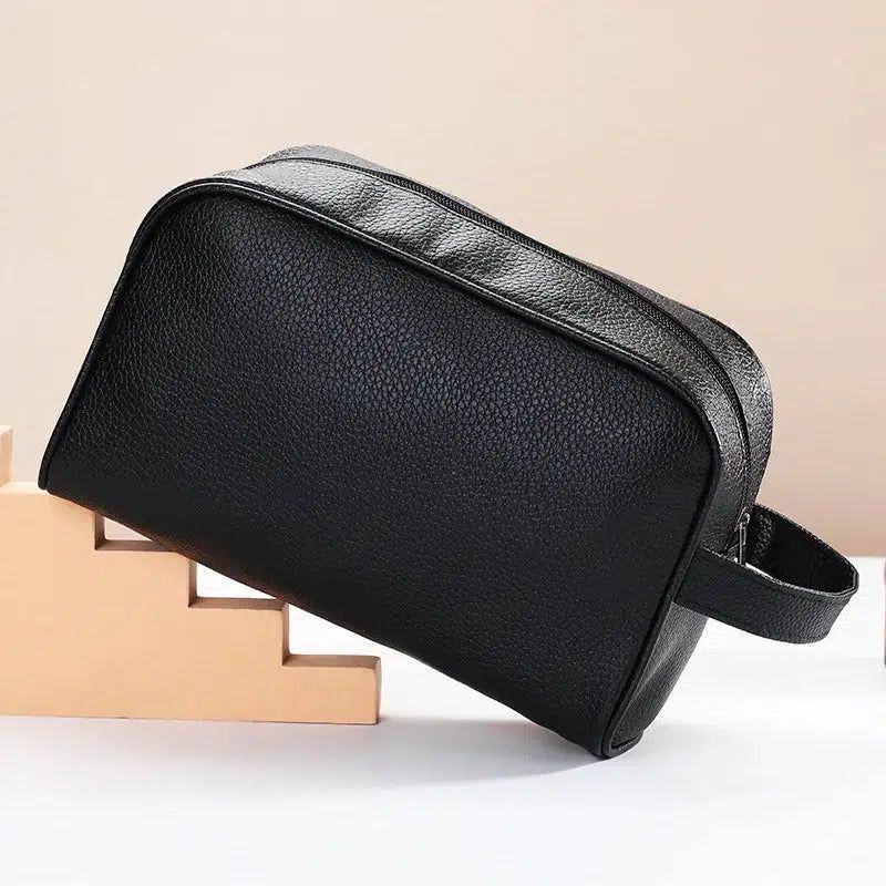 accessoire de voyage tendance en cuir noir