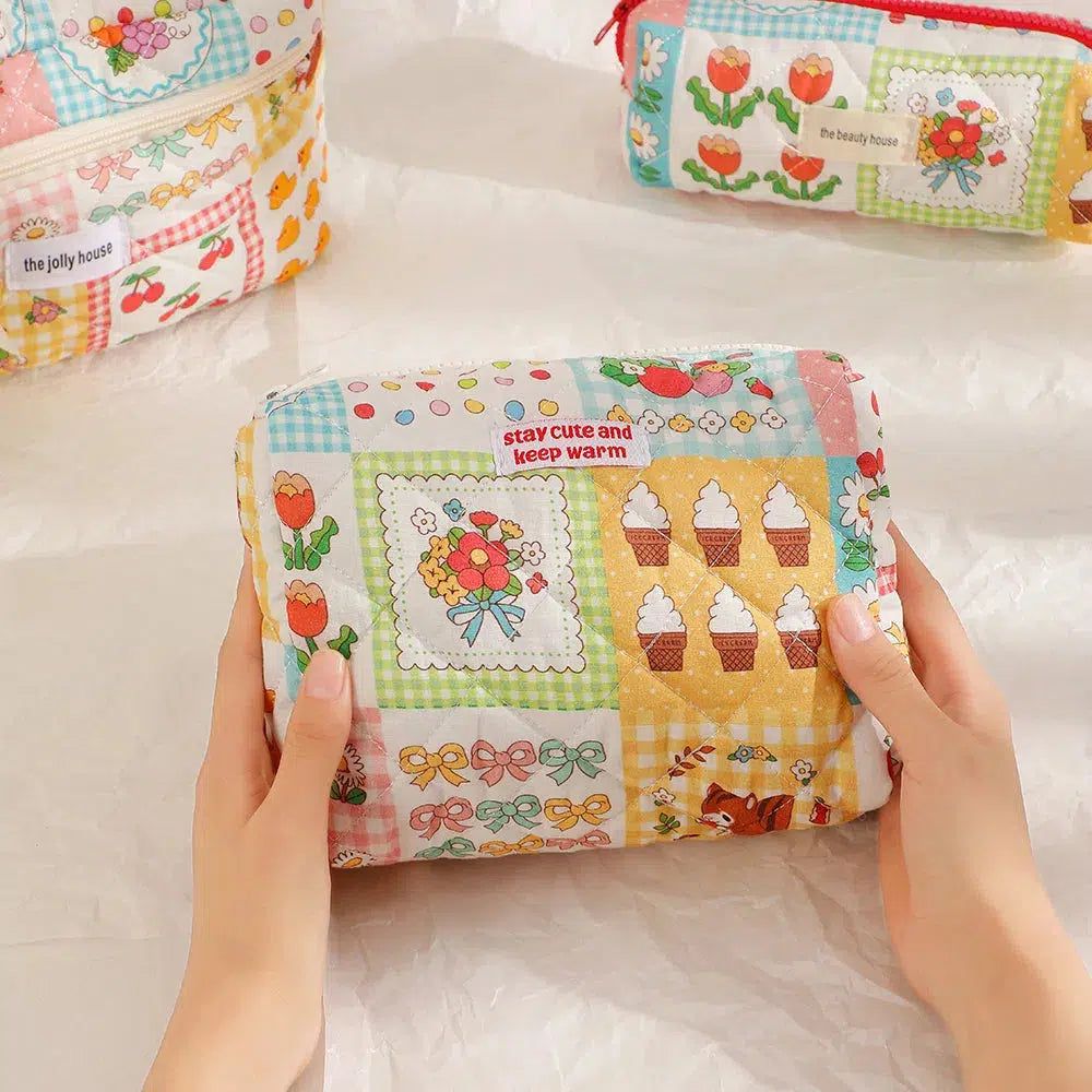 trousse de voyage en coton pour femmes