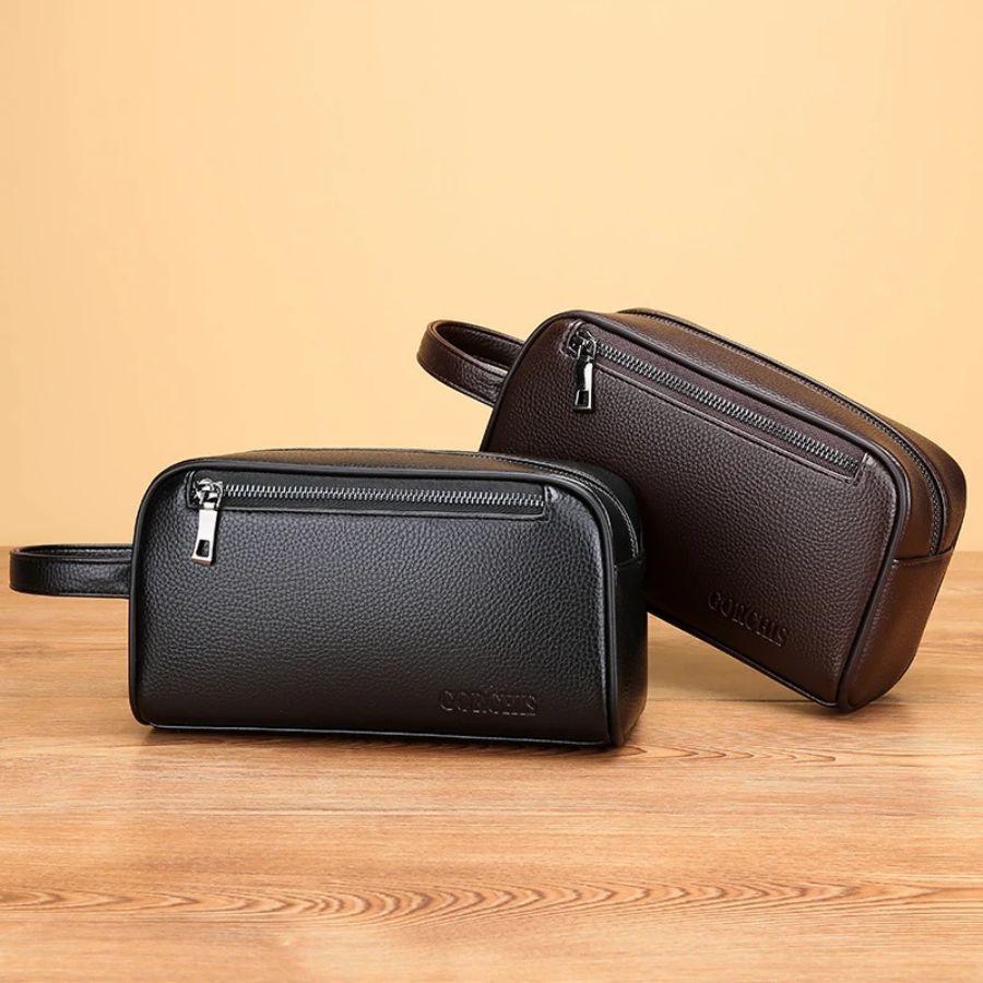 organisateur de voyage en cuir pour homme