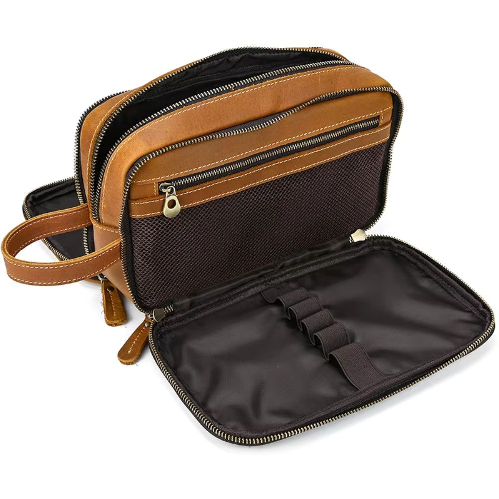 trousse à maquillage cuir femme pratique