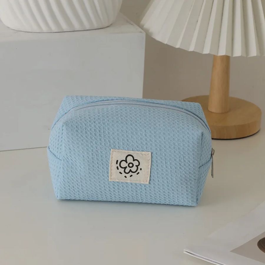 trousse toilettte en gaze de coton pour femme