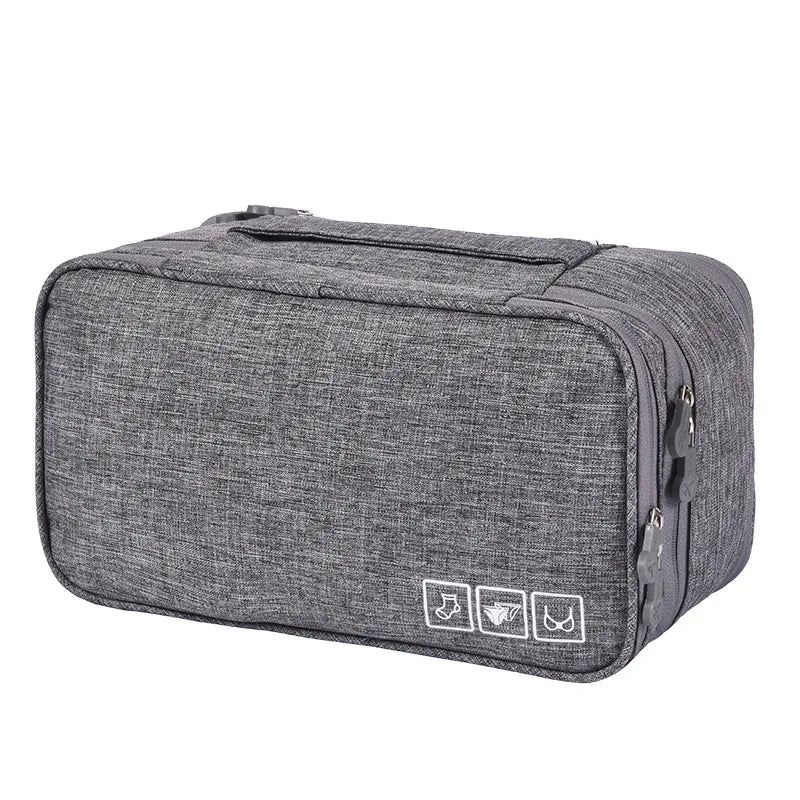 Trousse De Toilette Grise Avec Compartiment Femme