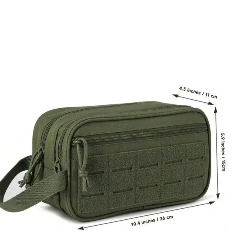 trousse de toilette verte pour homme