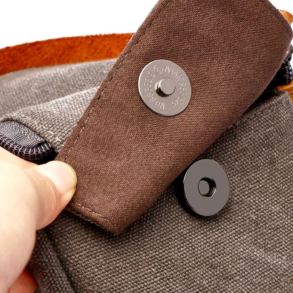trousse de beauté en cuir et tissu