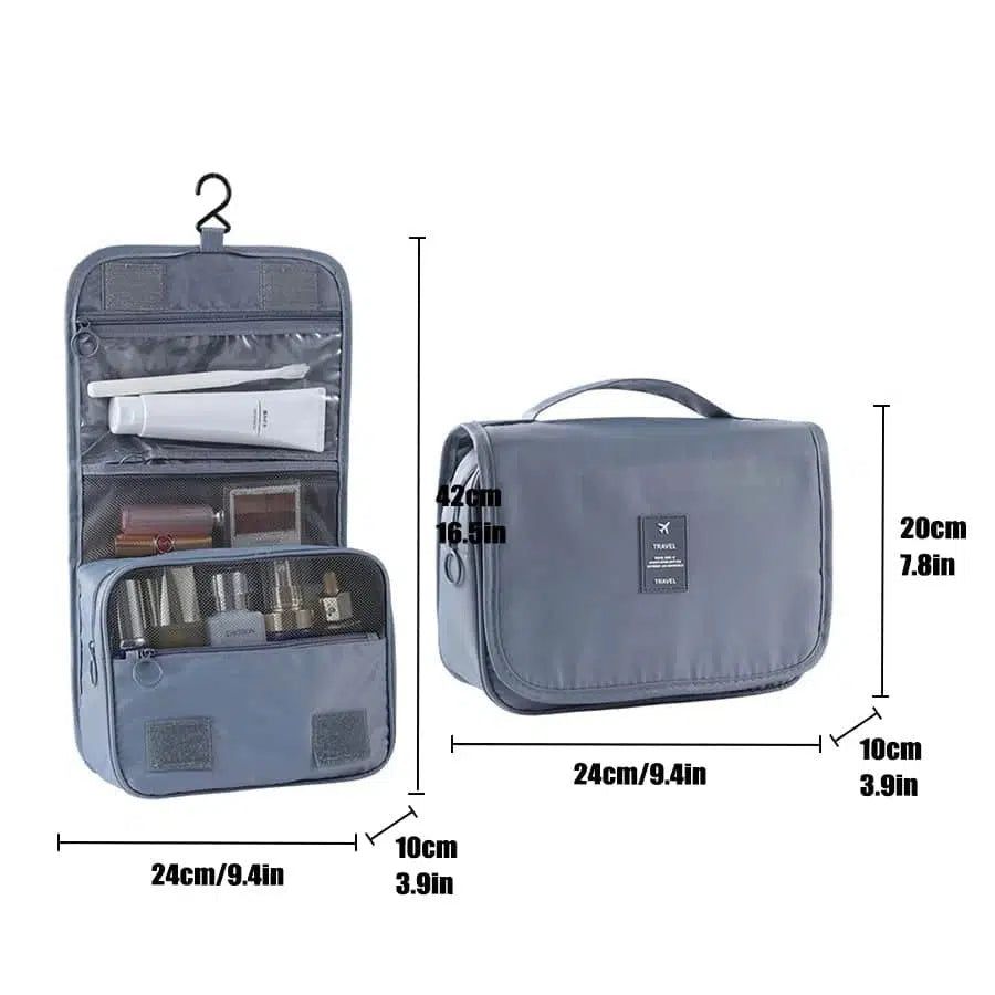 trousse de toilette grise pour homme