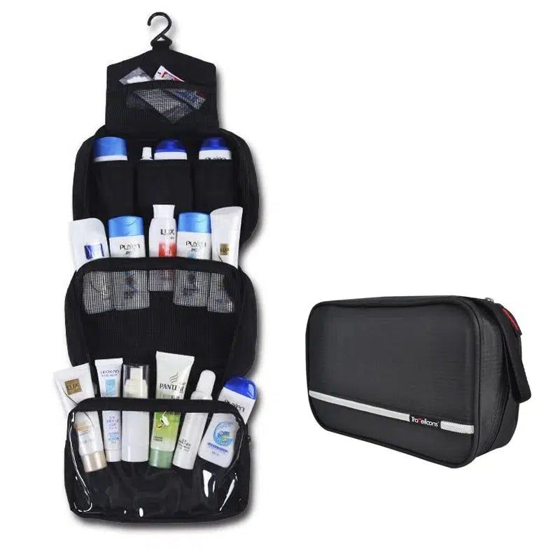 Trousse De Toilette Noire À Suspendre Voyage Homme