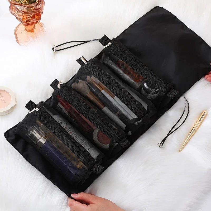Trousse De Toilette Noire Avec Compartiment Femme