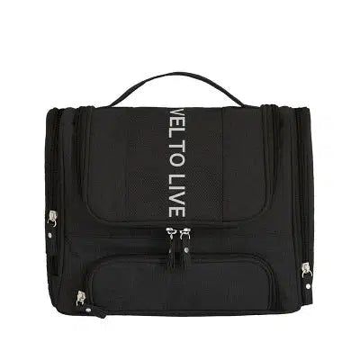 Trousse De Toilette Noire Avec Compartiment Style Homme