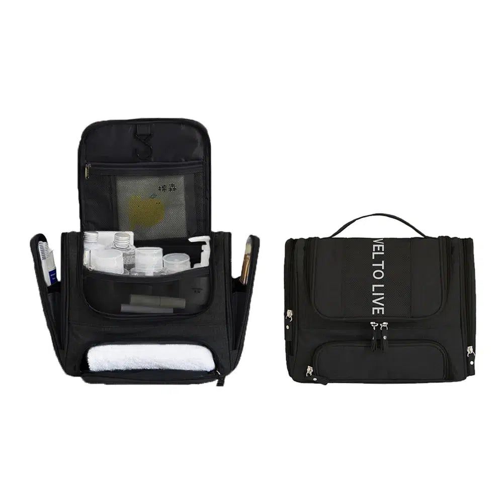 trousse noire avec compartiment pratique style homme