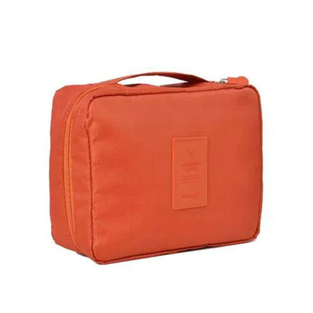 Trousse De Toilette Orange Avec Compartiment Femme