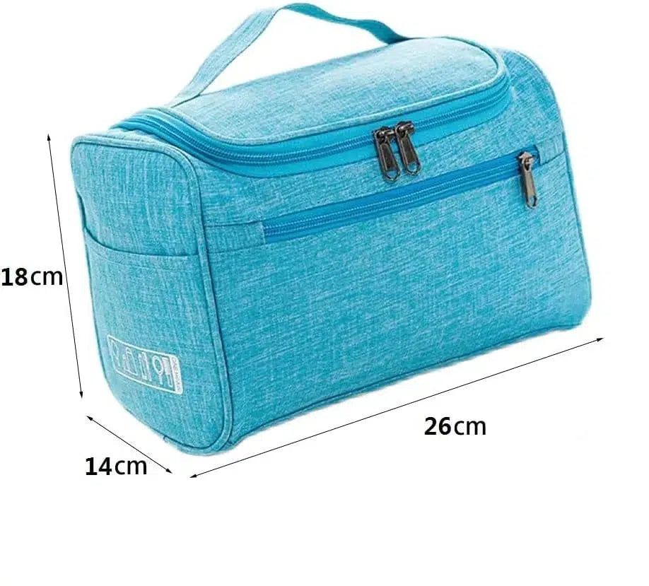 trousse de toilette voyage femme couleur bleue