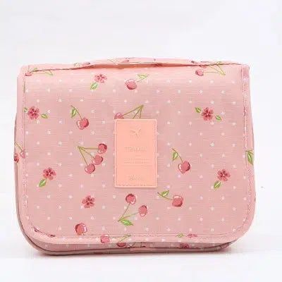Trousse de Toilette Rose Cerises à Suspendre Femme