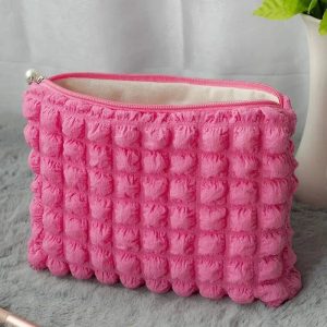 Trousse De Toilette Rose Matelassée Voyage Femme