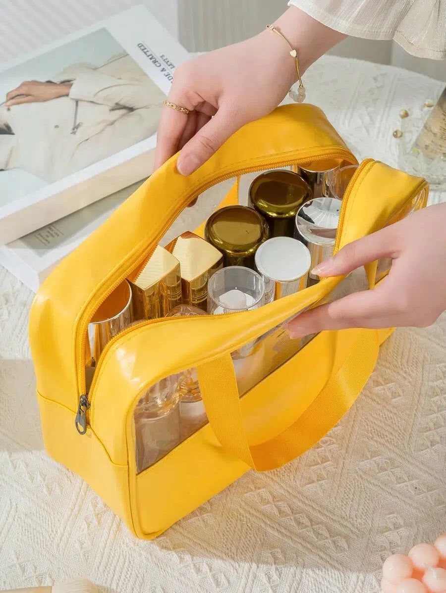trousse de voyage jaune élégante