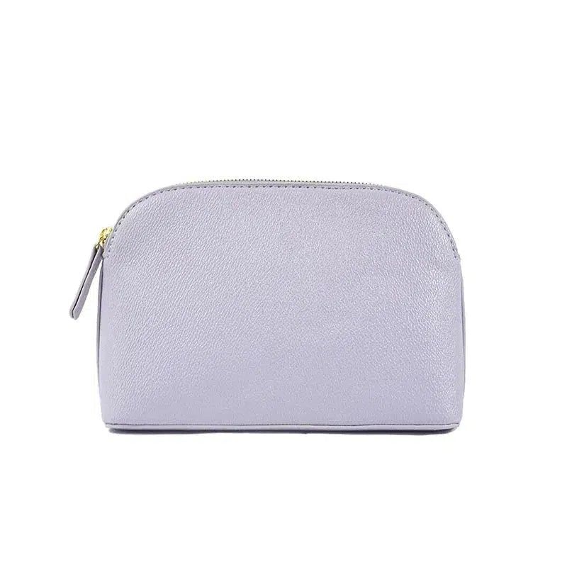 trousse de toilette violet en cuir tendance femme
