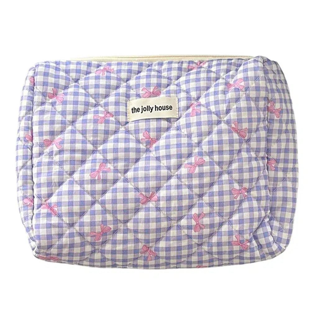 Trousse de Toilette Violet Matelassée Femme