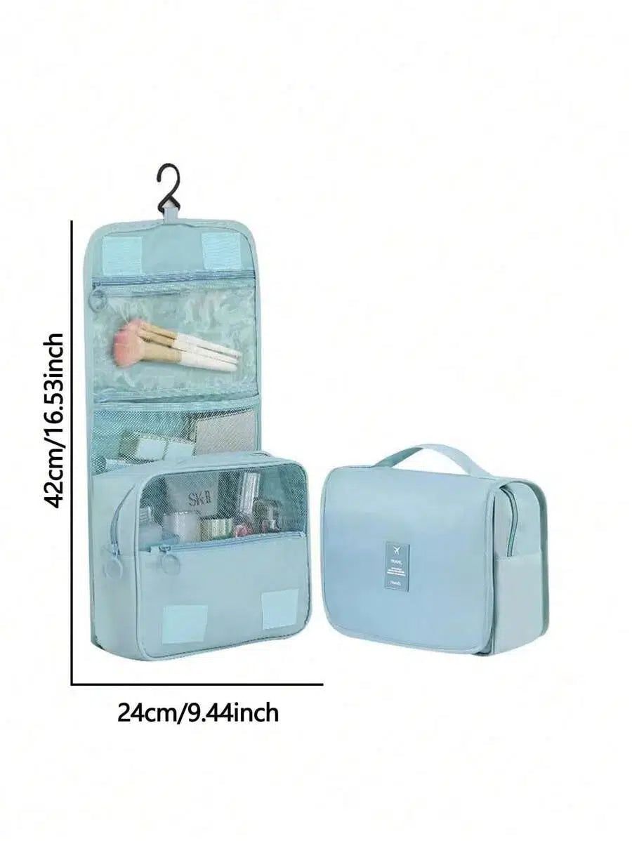 sac de voyage bleu pour cosmétiques
