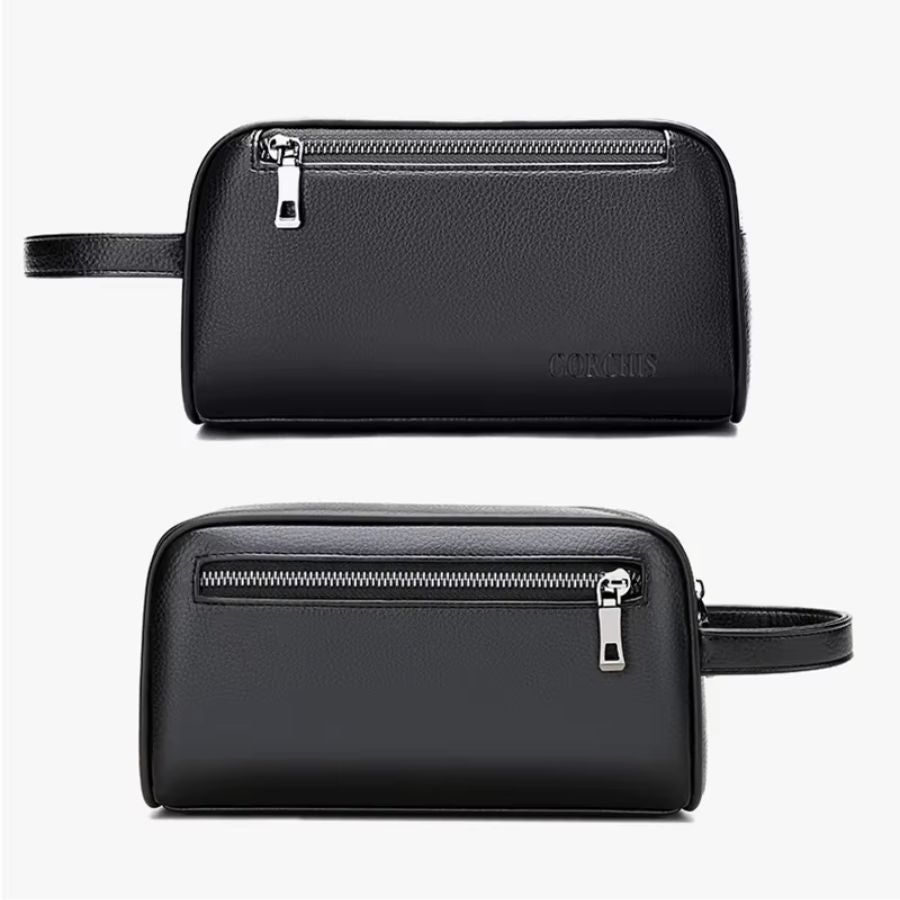 trousse de rangement en cuir pour homme