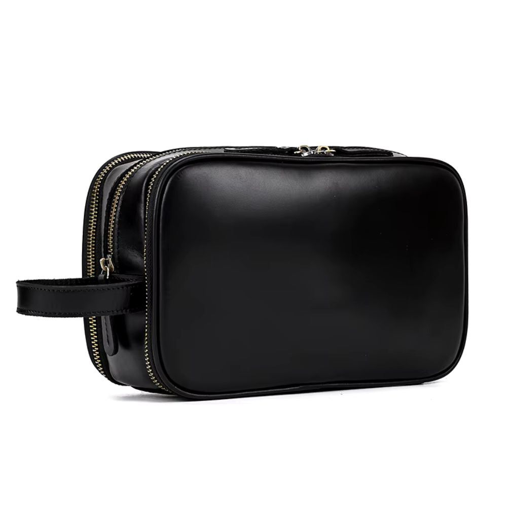 trousse de voyage chic et élégante en cuir