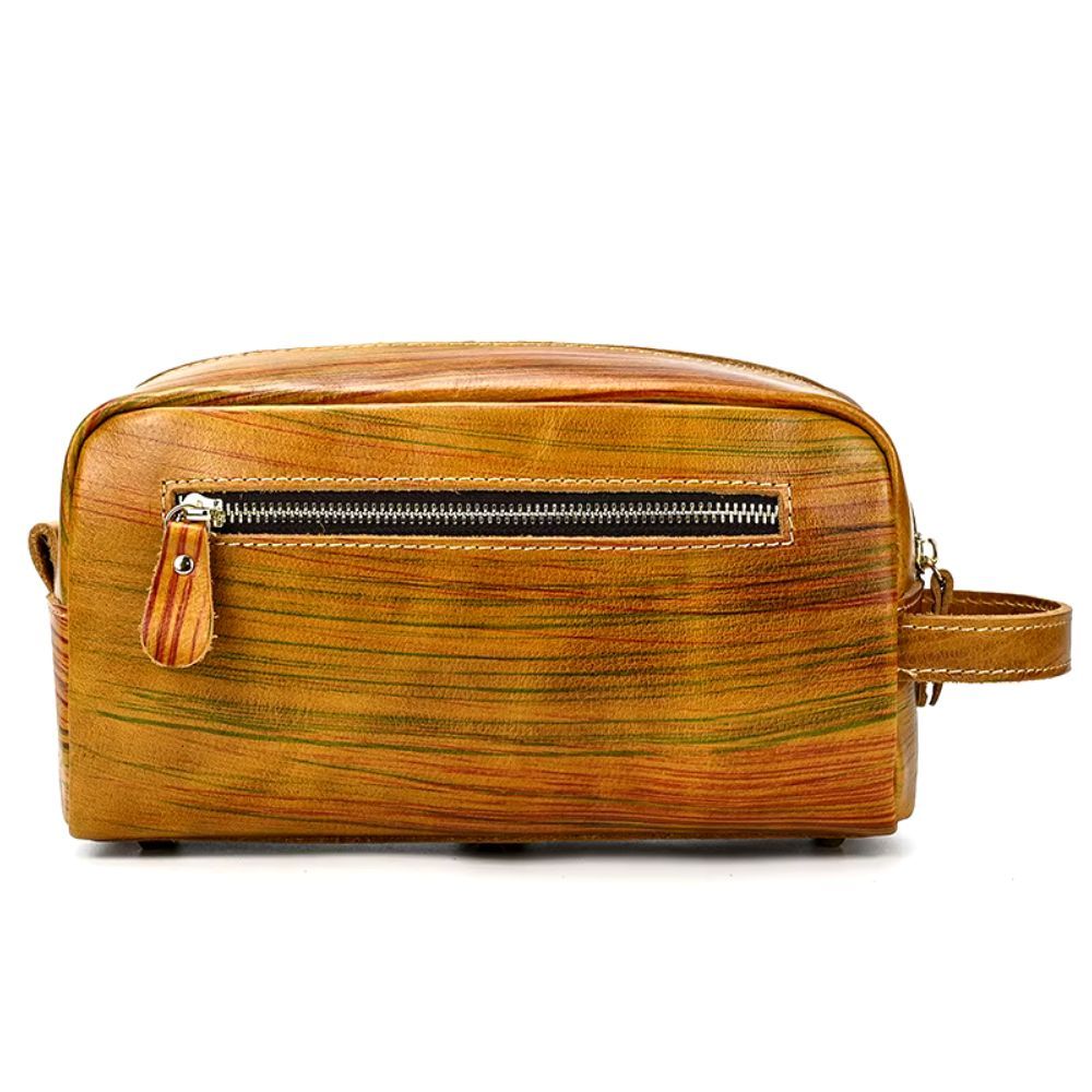 trousse de maquillage en cuir pour homme