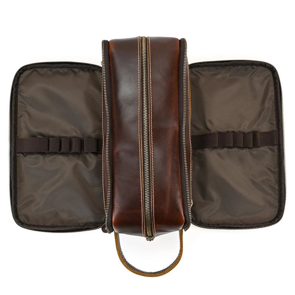organiseur de voyage en cuir pour homme