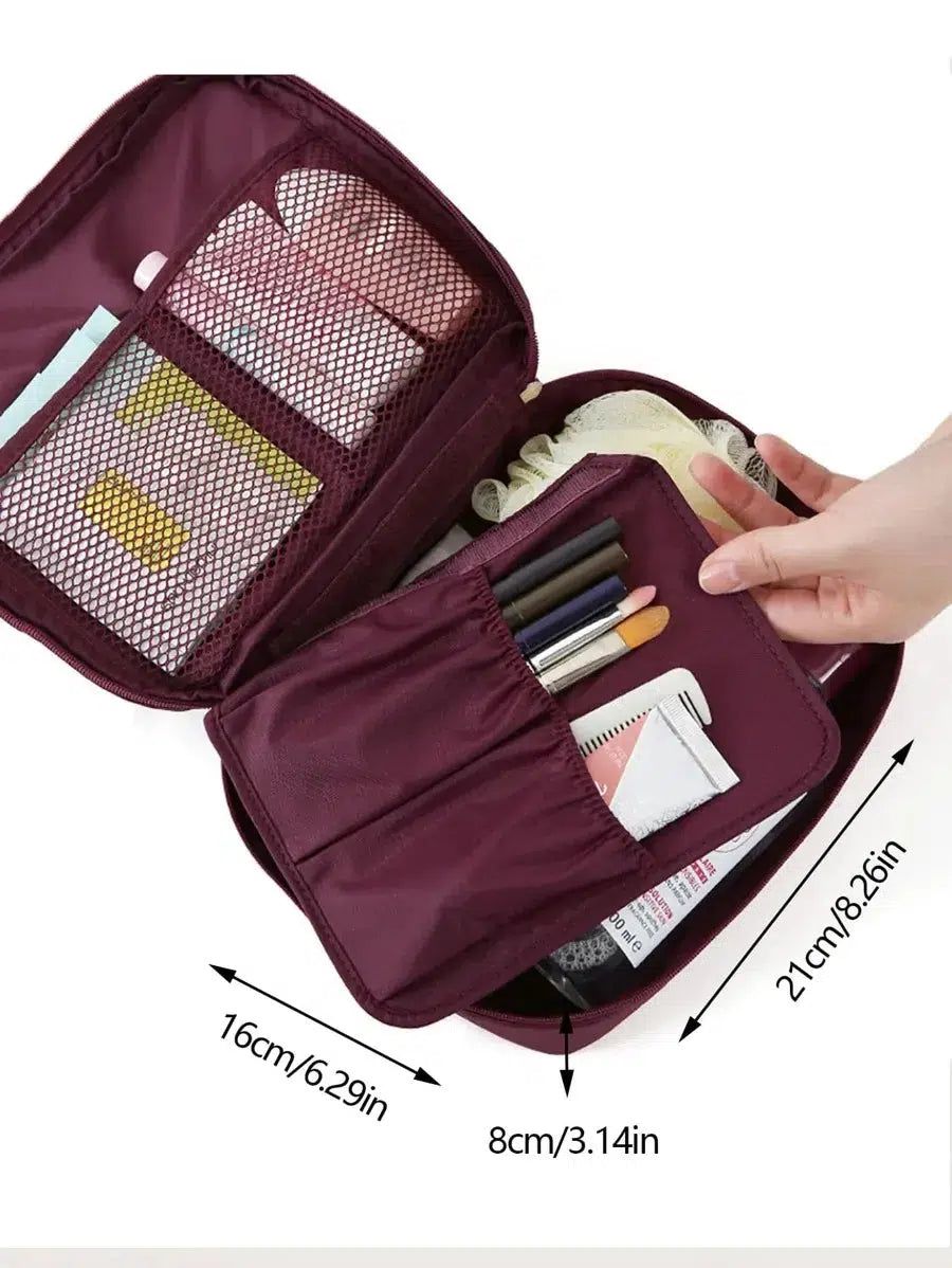 accessoire de beauté violet avec compartiments