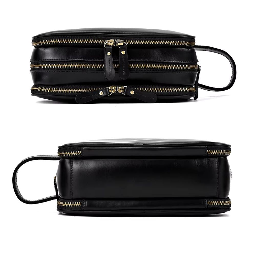 trousse de rangement en cuir homme