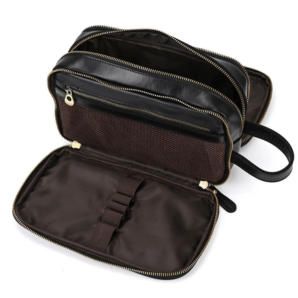 trousse de voyage luxe homme en cuir