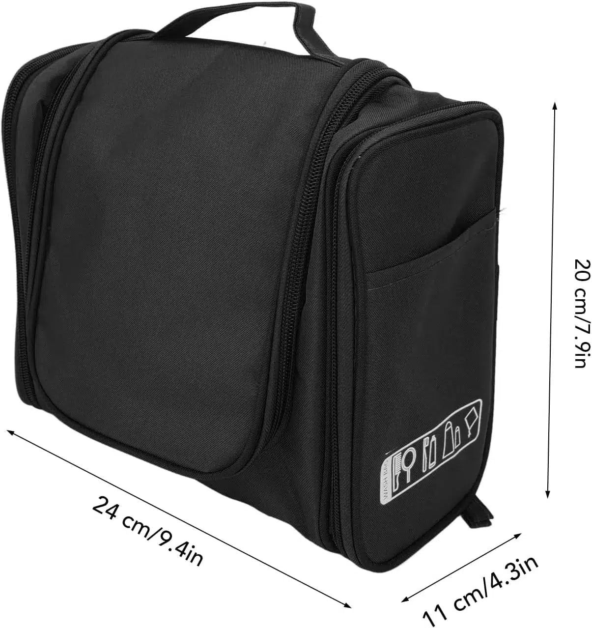 trousse de toilette noire suspendue