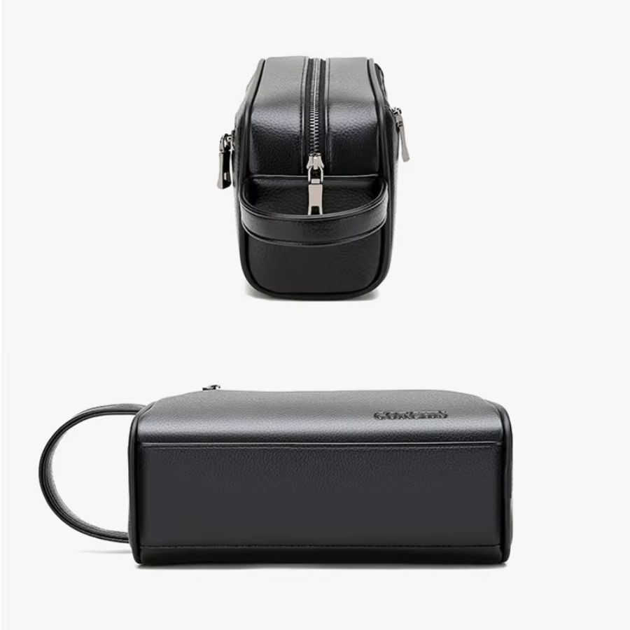 trousse en cuir vintage pour homme