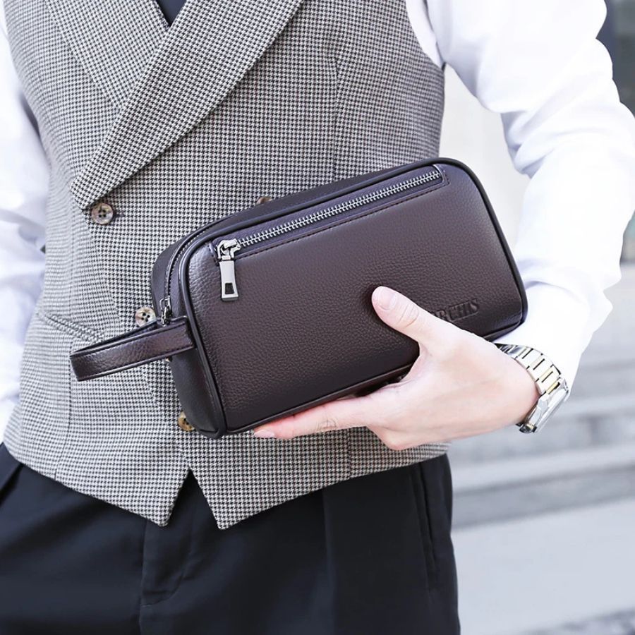 trousse de soins en cuir pour homme