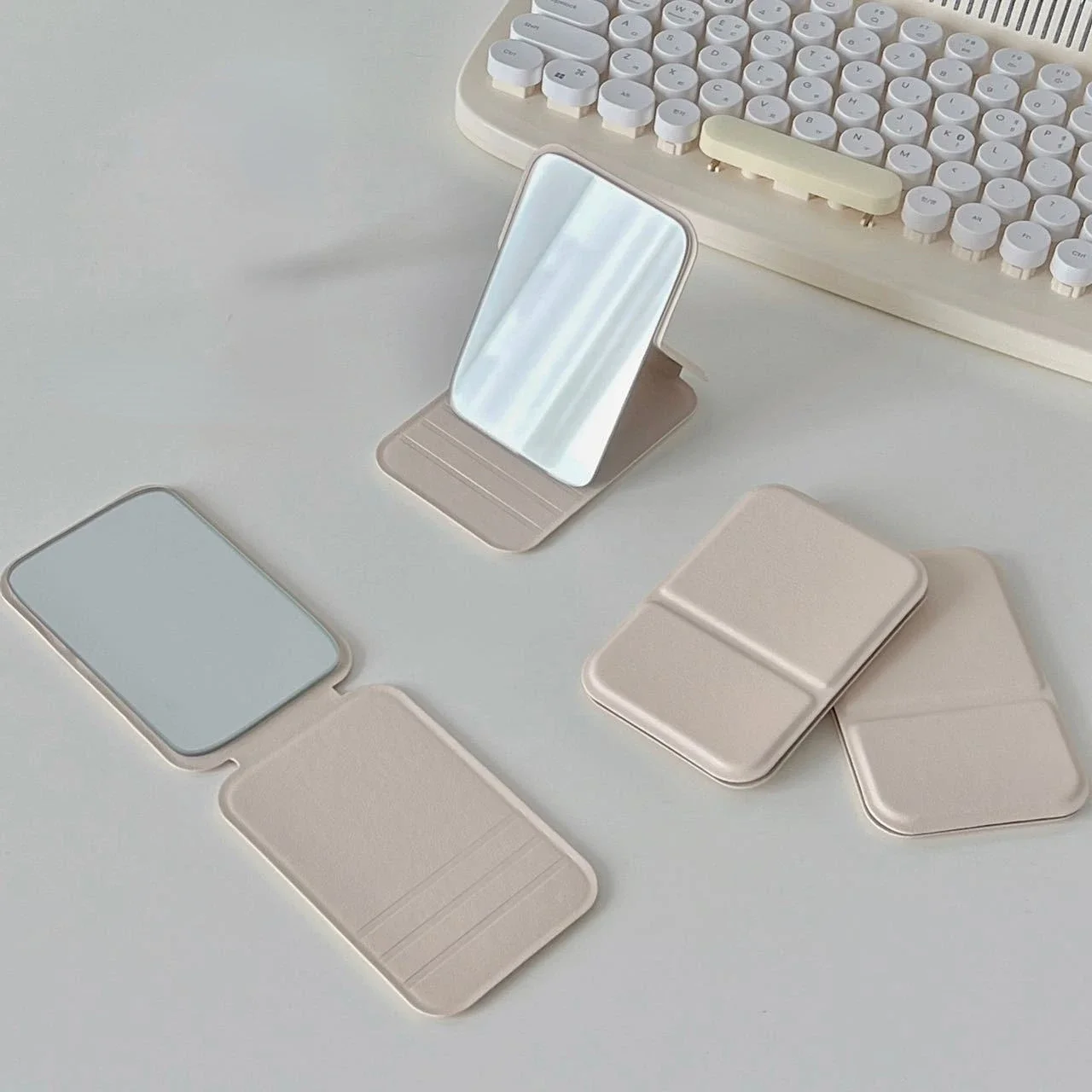 Miroir De Poche Rectangulaire Pliable Pour Maquillage – Image 7