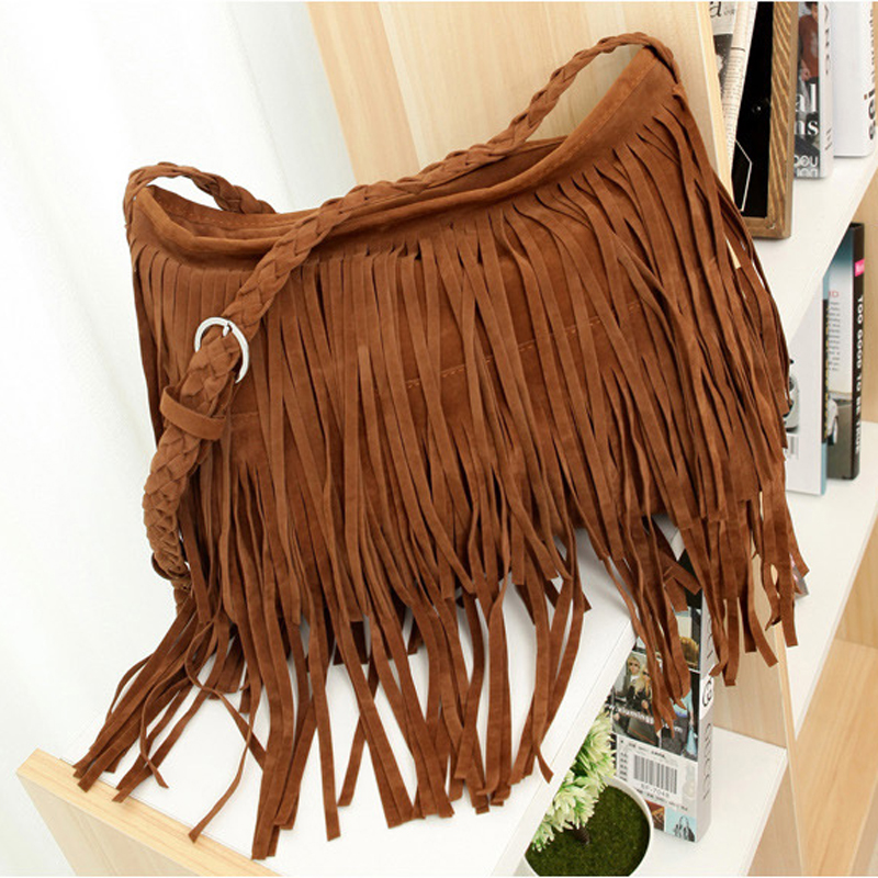 Sac Bandoulière Voyage Femme Bohême à Frange – Image 3