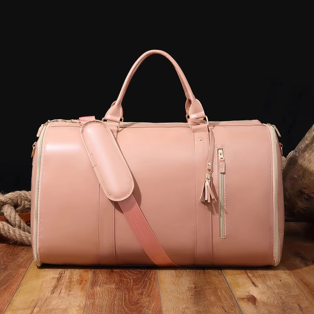 Sac de voyage femme cuir avec rangement – Image 6