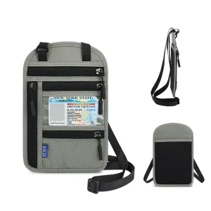 Pochette Tour de Cou Voyage pour Billets et Documents RFID