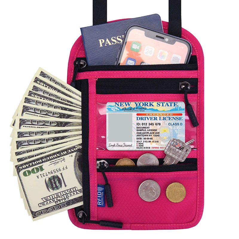 Pochette Tour de Cou Voyage pour Billets et Documents RFID – Image 10