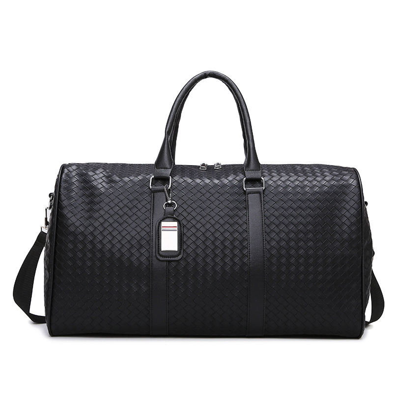Sac de voyage homme en cuir PU tressé – Image 6