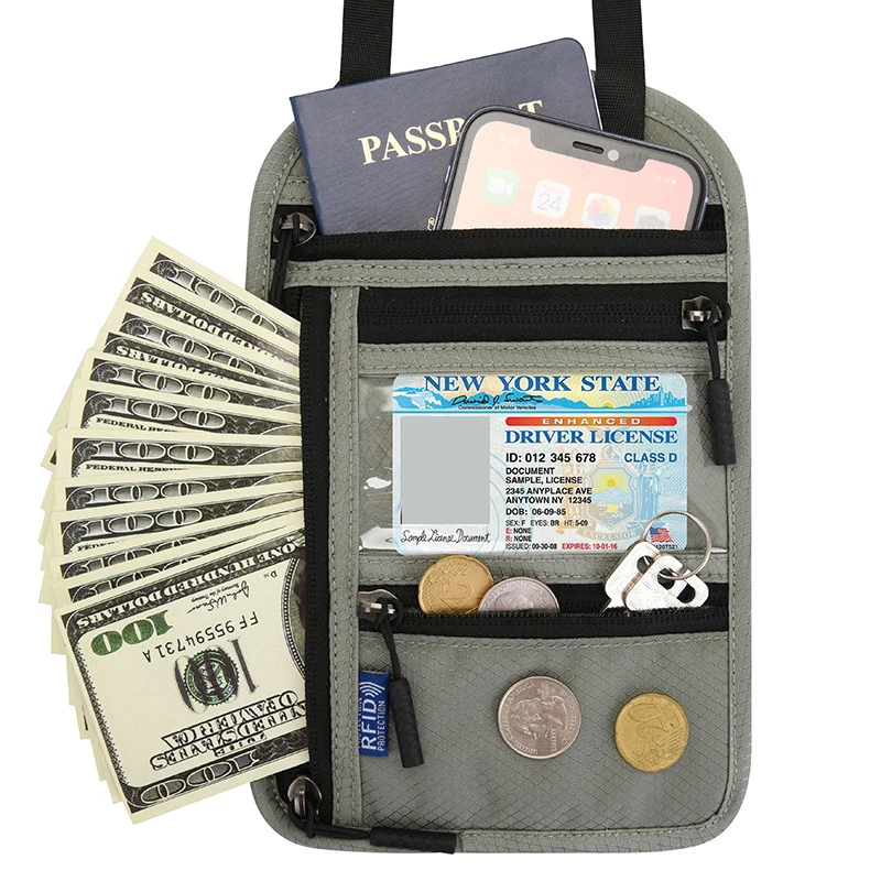 Pochette Tour de Cou Voyage pour Billets et Documents RFID – Image 8