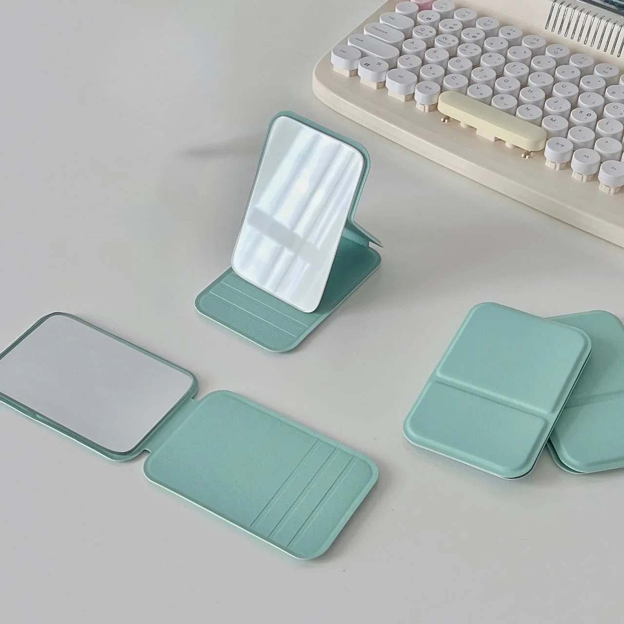 Miroir De Poche Rectangulaire Pliable Pour Maquillage – Image 9