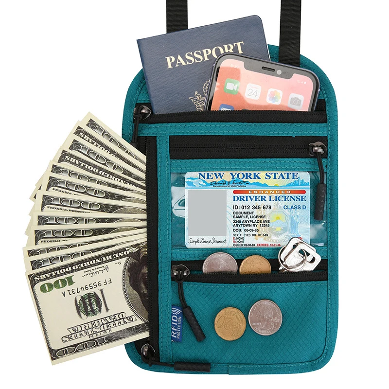 Pochette Tour de Cou Voyage pour Billets et Documents RFID – Image 9